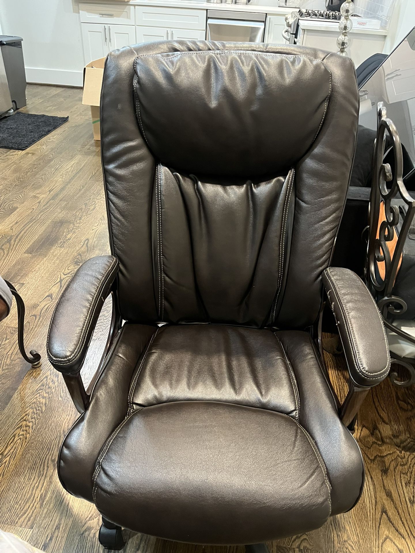Brown Leather Desk Chair