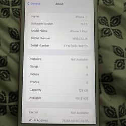 iPhone 7 Plus 128gb (sim locked unfortunately)
