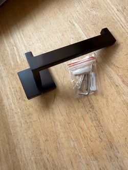 TURS Bathroom Hardware Set Black Stainless Toilet Paper Holder