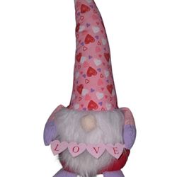 Pink and Red Heart Gnome Plush