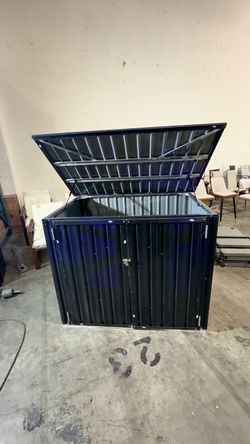 New 4’x5’ Galvanized Steel Outdoor Metal Trash Can Storage Shed