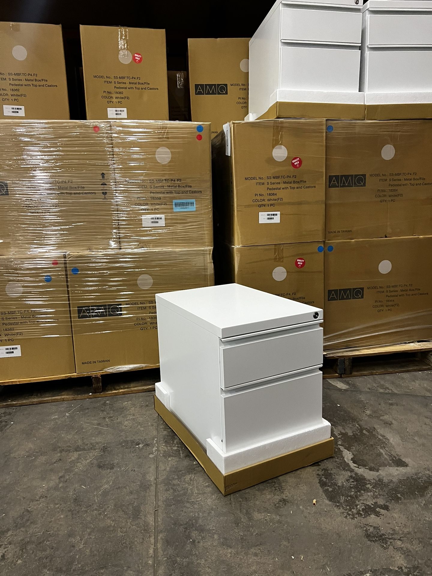 NEW - White Mobile File Cabinets by STEELCASE -can Deliver-