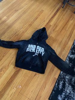Missed Reality Rhinestone Zip-Up Hoodie