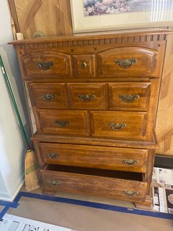 Vintage Wood Chest of Drawers