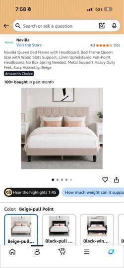 Queen bed frame- $75 obo
