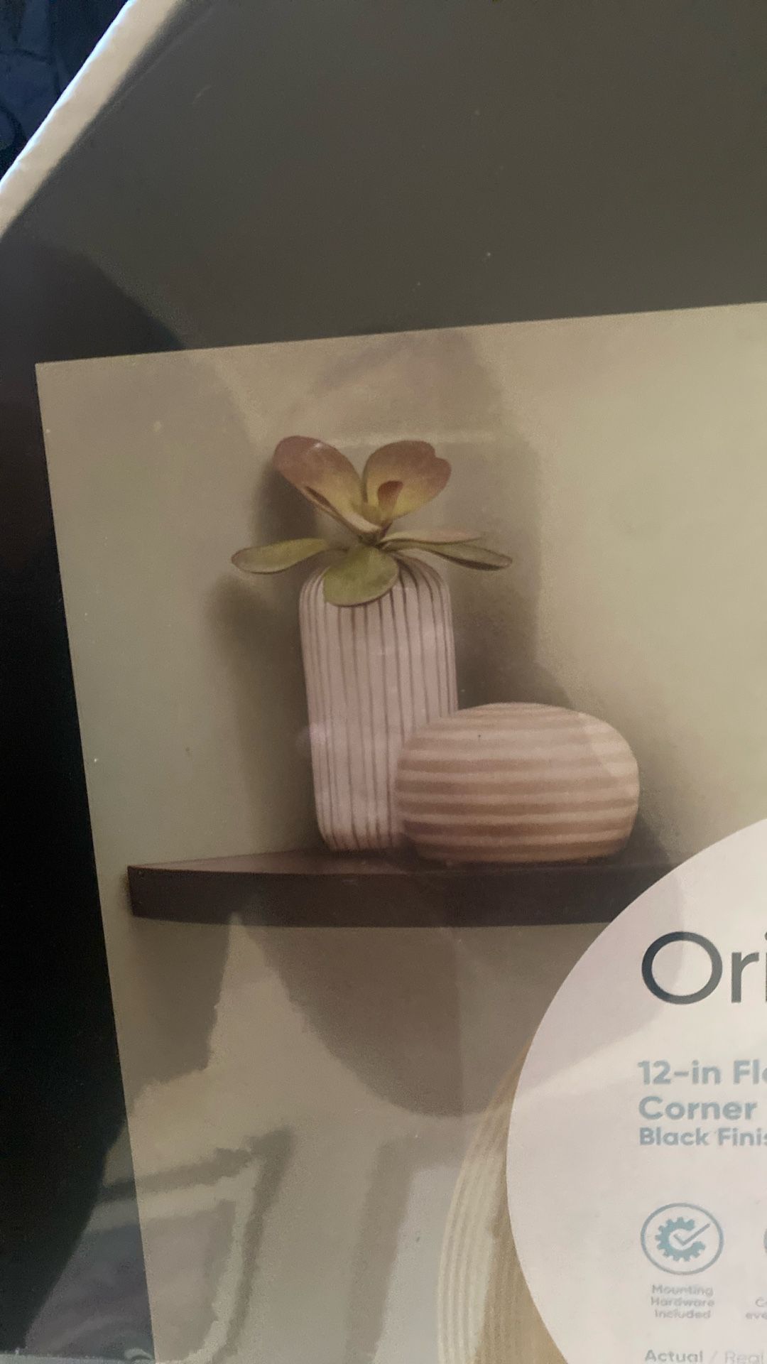 12 inch floating corner shelf