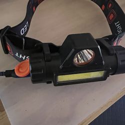 New Rechargeable 2 Light Headlamp 