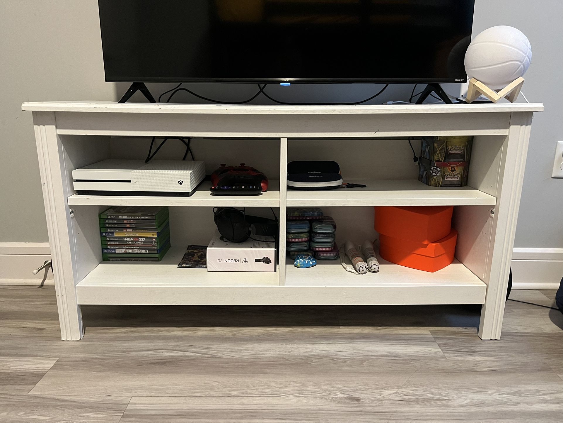 $50 White TV Stand