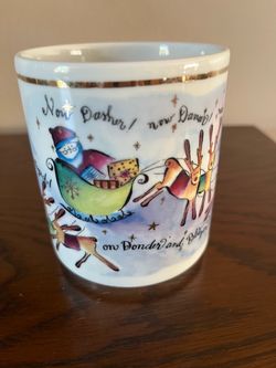 Christmas Reindeer Ceramic Coffee Mug made in Italy 🇮🇹