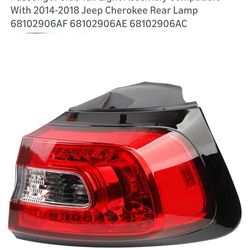 Passenger Side Tail Light Assembly Compatible With 2014-2018 Jeep Cherokee Rear Lamp 6AF 6AE 6AC