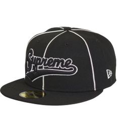 Supreme New Era Black Hat Black