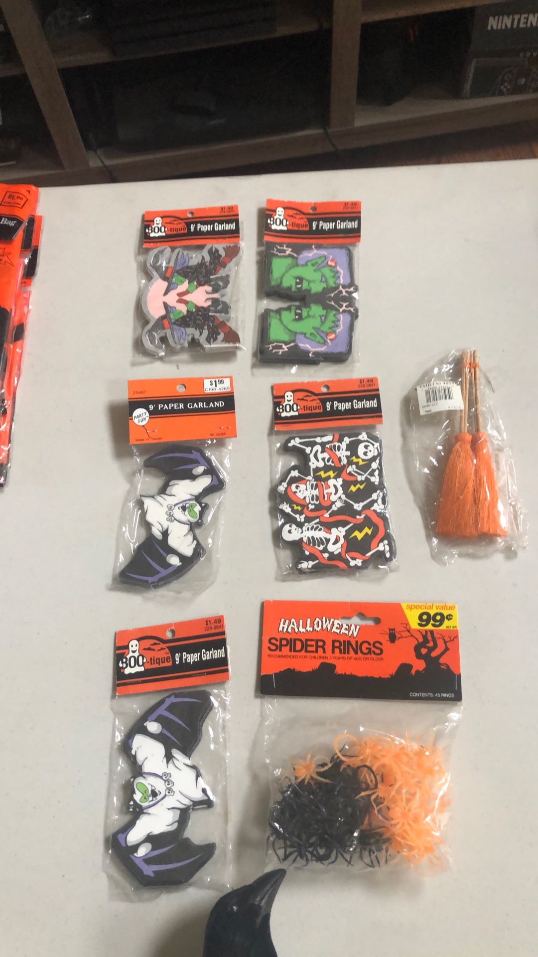 Halloween Paper Garland And Spider Rings