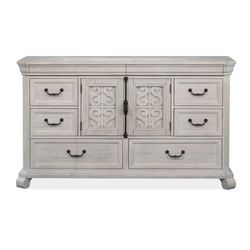 White Cottage Style Dresser 8 Drawer