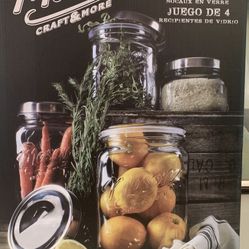 New Mason 4-piece Glass Canister Set