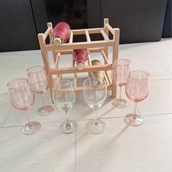Wine holder and wine cups all for $6