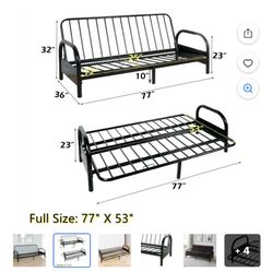 Black futon frame