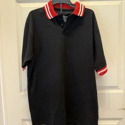 Black Polo With Red Accents