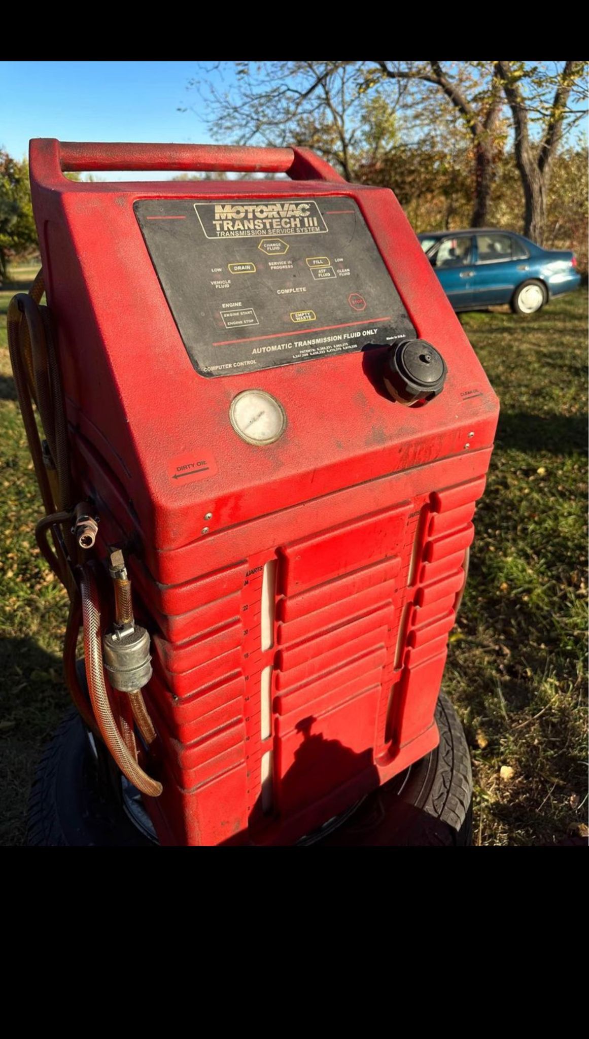 Transmission oil change machine in good condition