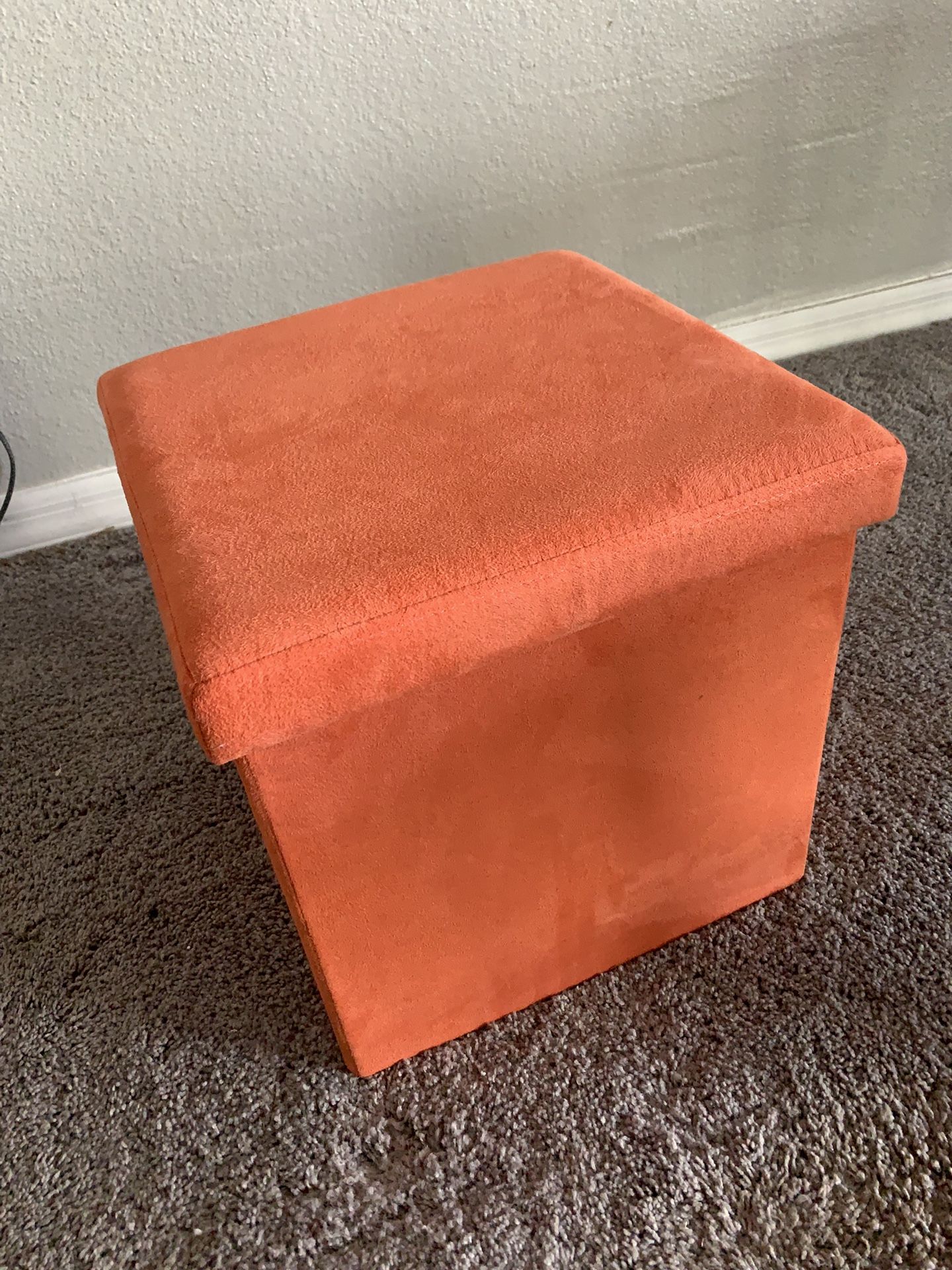 Foldable Orange Ottoman