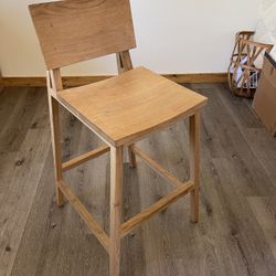 N3 Solid Oak Barstool