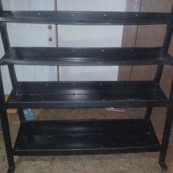 Gym Equipment Barbell Set Rack Shelf Black Steel Heavy!