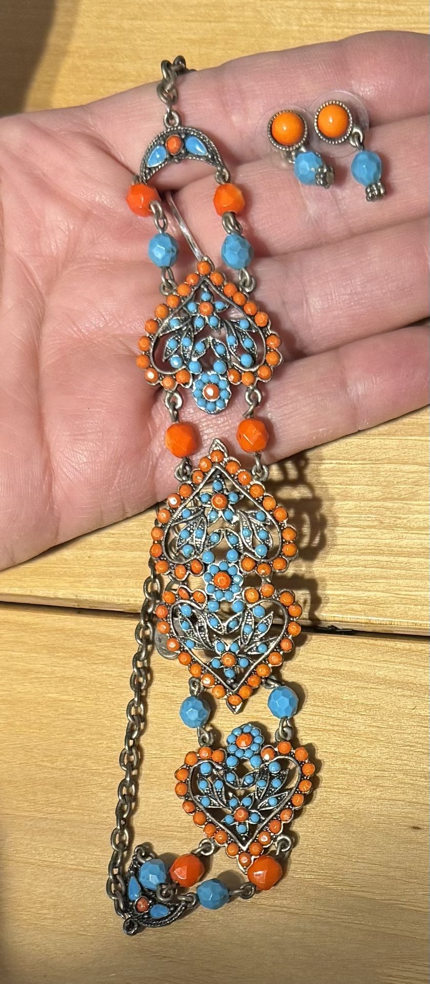 Vintage Treasure Choker & Matching Earrings