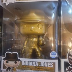funko jumbo pop gold indiana jones