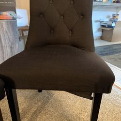 2 Black Fabric Chairs