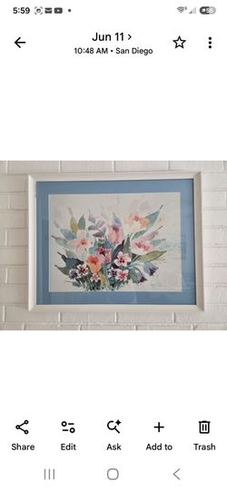 Robert A Fleming matted, framed, signed print