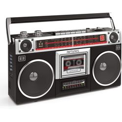 Riptunes Boombox Radio Cassette Player Recorder, 