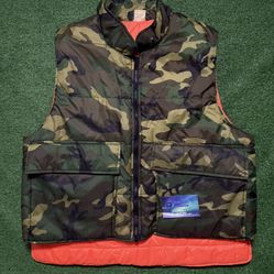 Vintage Camo Vest Jacket Large