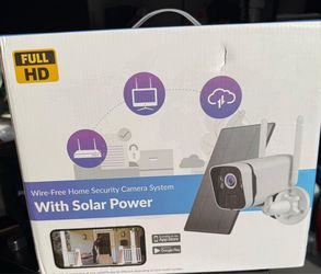 Wire-Free Solar Powered Home Security Camera System