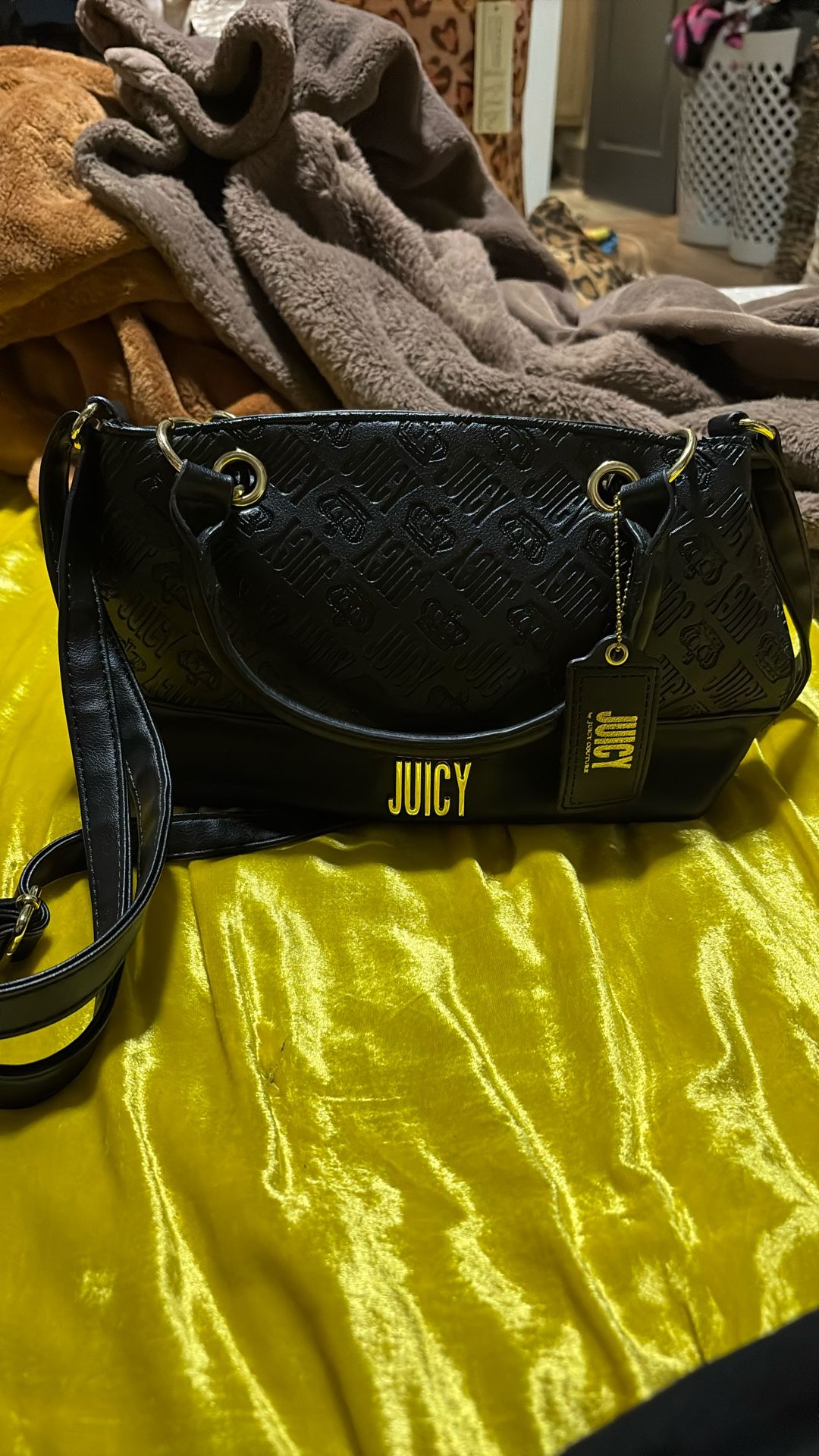 Juicy Couture Black Leather Bag