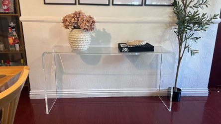 Acrylic console entry table 55”