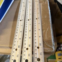 Ruler Wooden 12 Inches 3 Pack 