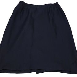 Alfred Dunner Size 12 Black Below Knee Midi Bunched Straight Skirt