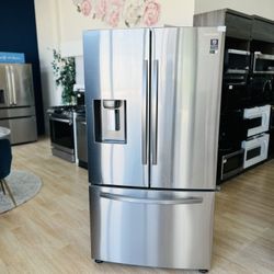 Samsung 23 cu. ft. 3-Door French Door, Counter Depth Refrigerator with CoolSelect Pantry in Stainless Steel 09