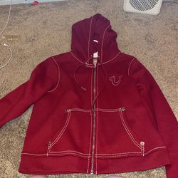 Red True Religion Sweater