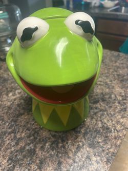 Muppets Kermit the frog cookie jar