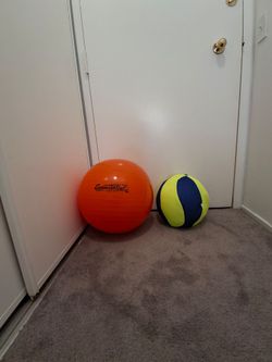 2 Balls Bundle – Exercise Ball (53cm) + Kids Play Ball