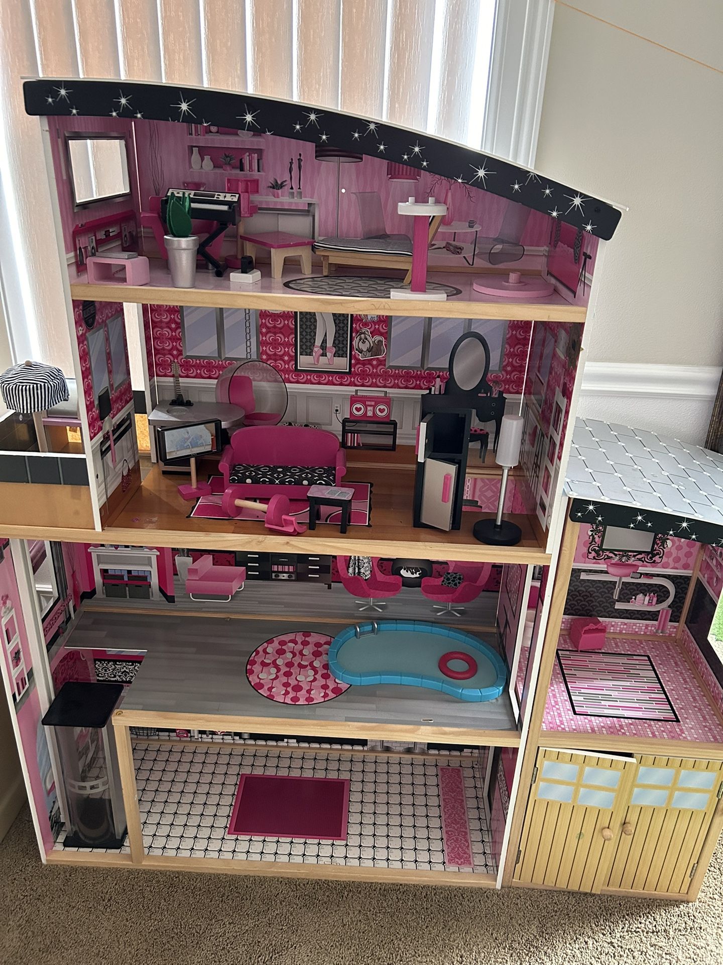 Giant Doll House W/ Accessories