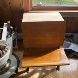 Antique School Desk With Cast Iron Sides 