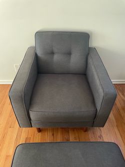 Accent chair & ottoman