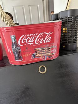 Coca Cola  Large Oval Galvanized Metal Party Tub Bucket