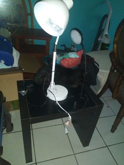IKEA lamp and table