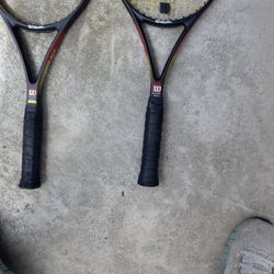 2 Wilson Pro Staff Tennis Rackets