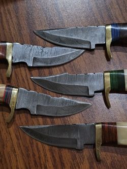 Damascus and Bone/Wood Handle Knife
