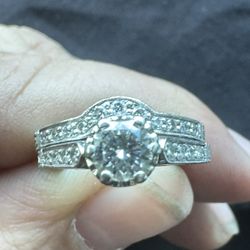 Titanium Engagement/Wedding Ring Set