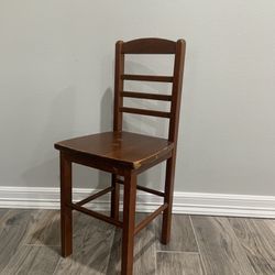 vintage wooden child chair