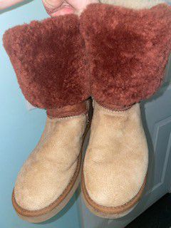 Women's Patchwork UGG Boots, Size 8